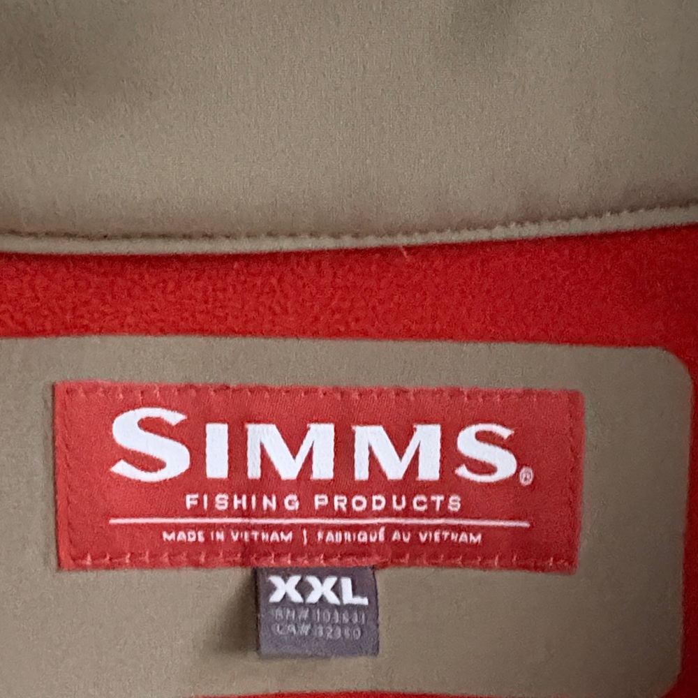 Simms Men's Beige Vest with Red Lining - Picture 3 of 3